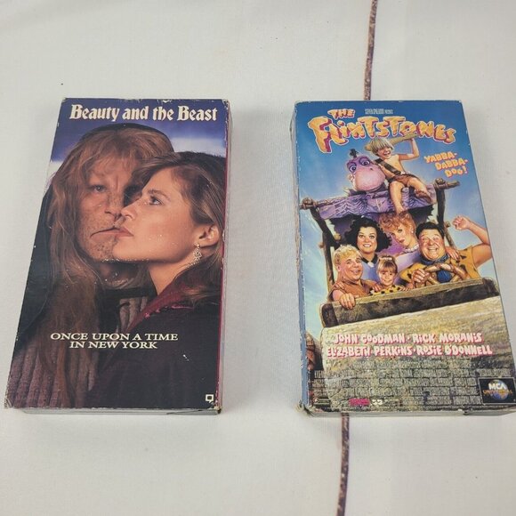 The Flintstones (VHS, 1994) & Beauty and the Beast‎ Once Upon a Time in NY 1992 - Picture 1 of 6